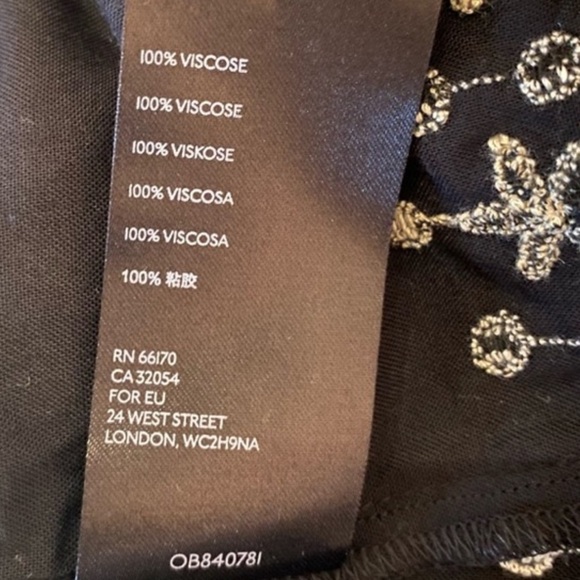 Anthropologie NWOT Maeve Shiloh Black Embroidered Tunic Mini Dress size 6 - Picture 11 of 12